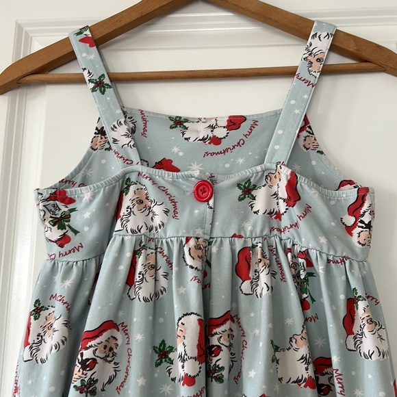 RARE! Retro Santa Dress w Candy Cane Bow, Ric Rac Trim by Olive Mae Clothing Co. - Picture 8 of 13